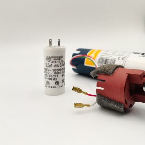 Photo produit du condensateur 3,5 uF pour moteur de volet roulant Somfy Simu