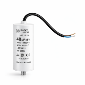 Condensateur permanent 450 V avec câble – 8 à 40 µF