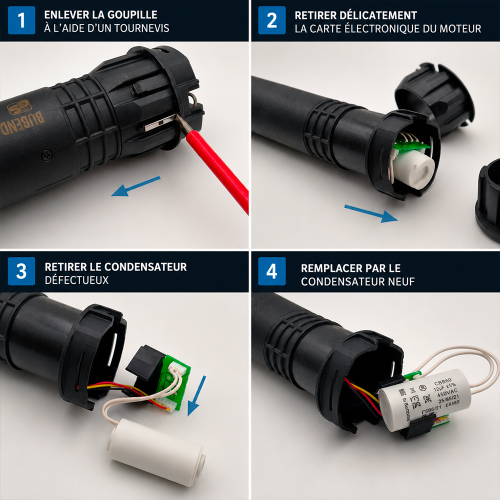Condensateur volet roulant Bubendorff à connecteur – 3,5 à 7 µF – Image 7