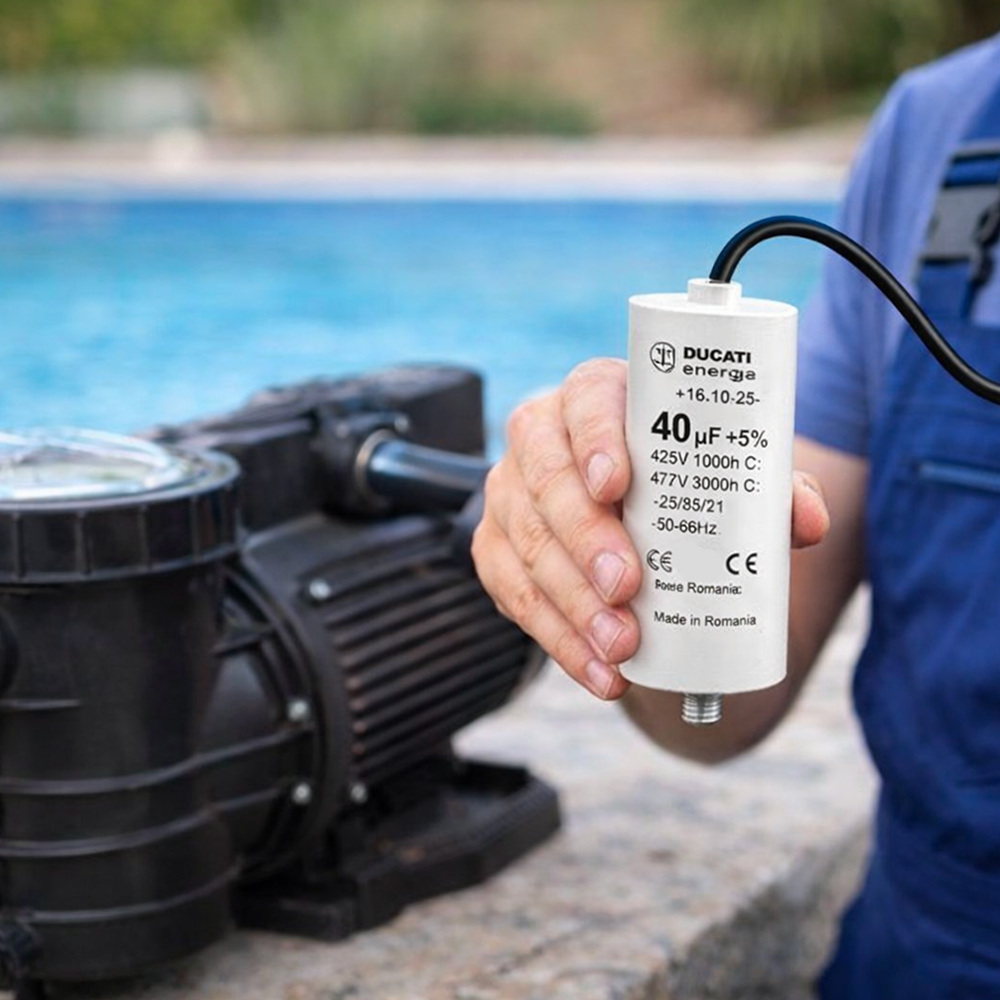 Condensateur permanent 450 V avec câble – 8 à 40 µF – Image 7